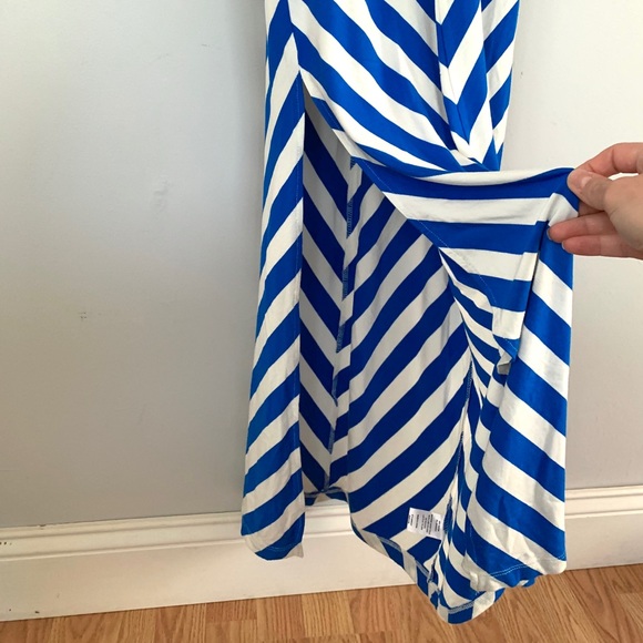 NWOT Cool Wear Chevron Stripe V-Neck Maxi Dress - Picture 6 of 7